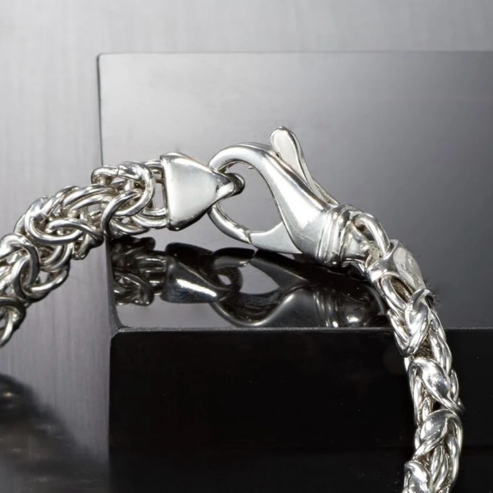 NEW ROSS SIMONS 8” STERLING ITALIAN BYZANTINE BRACELET - Picture 8 of 9